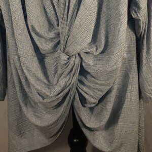 1.STATE Gray Boatneck V w/Twist Back Top - XXL